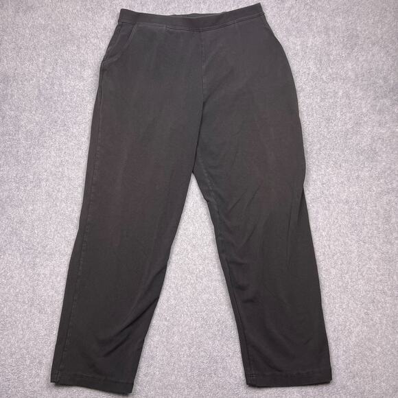 L.L.Bean Pants - L.L.Bean Pants Womens PM Black Lined Cropped Straight Flat Front Stretch